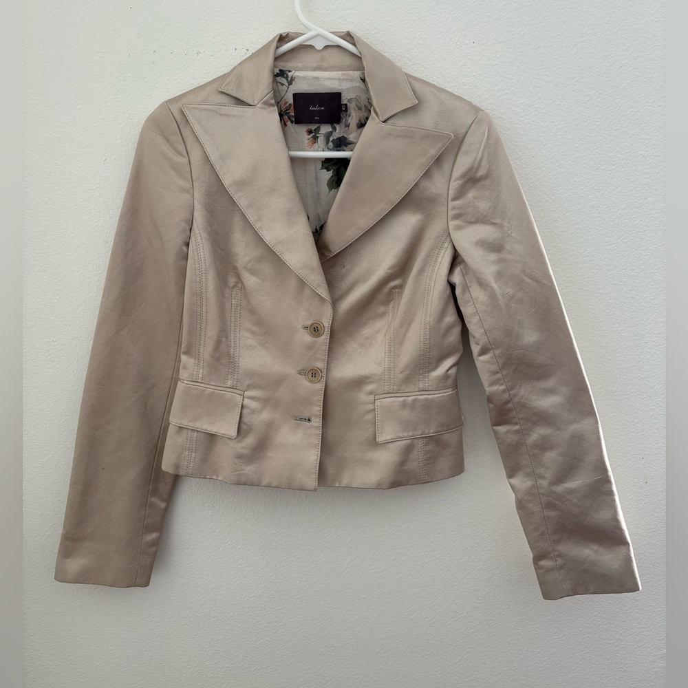 kulson Beige Tailored Women's Blazer Size 40 Made in Italy (See Measurements)